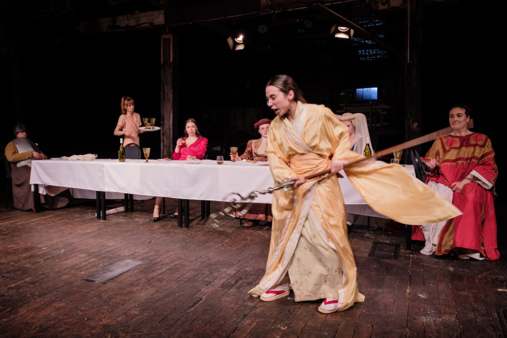 Actors Centre Australia presents Top Girls
Written by Caryl Churchill, directed by Adam Cook, and featuring members of the Graduating Company of 2025.
Top Girls is a landmark feminist play by Caryl Churchill that explores the cost of success for women in a patriarchal society. The play famously opens with a surreal dinner party featuring historical and mythical women, then shifts to the story of Marlene, a career-driven woman who has sacrificed personal relationships for professional advancement.
Through fragmented structure and overlapping dialogue, Churchill critiques Thatcher-era individualism and examines the complex intersections of gender, class, and ambition.
Cast: Felicity Cribb, Victoria Fowler, Lara Harriman, Indiana Jamie, Sage Chihiro Kikui, Katie Matthews, Lily MacNevin, Libby McAneney, and Brook Taylor Moore.
Photo by Robert Catto, on Friday 22 August, 2025. Please credit & tag the photographer when images are used - @robertcatto on Instagram, Threads & Twitter, @robertcatto.com on BlueSky, and @robertcattophotographer on Facebook.