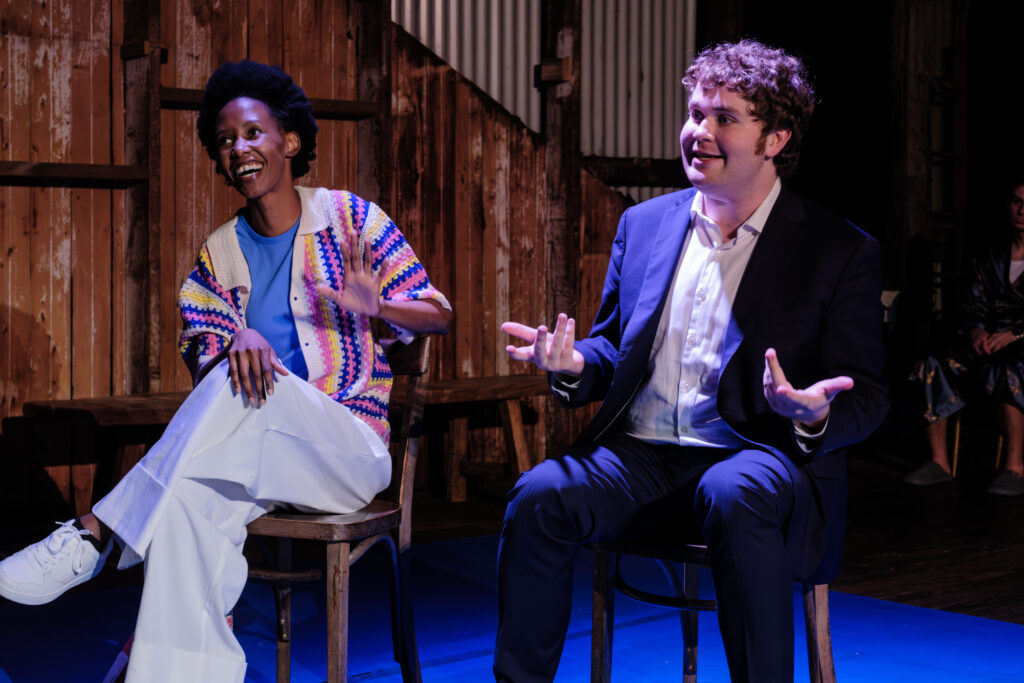 Actors Centre Australia presents Angels in America: Millennium Approaches
Written by Tony Kushner, directed by Troy Harrison, featuring members of the Graduating Company of 2025.
Angels in America: Millennium Approaches is the first part of Tony Kushner’s Pulitzer Prize-winning epic that explores politics, identity, and the AIDS crisis in 1980s America. Set in New York City, the play follows a diverse cast of characters—including a gay couple grappling with illness and separation, a closeted Mormon lawyer and his wife, an 'ex-ex' gay Black drag queen, infamous lawyer Roy Cohn and the ghost of Ethel Rosenberg—as their lives intersect in unexpected, magical, and heartbreaking ways.
Blending sharp wit, raw emotion, and supernatural visions, Angels in America is a bold and haunting meditation on love, faith, politics, religion and the end of the 20th century.
Cast: Seth Rafael Barrun, Jad Deeb, Victoria Fowler, Hannah King, Norah Masige, Katie Matthews, Dan Micallef, and Will Thomas.
Photo by Robert Catto, on Friday 16 May, 2025. Please credit & tag the photographer when images are used - @robertcatto on Instagram, Threads & Twitter, @robertcatto.com on BlueSky, @robertcattophotographer on Facebook.