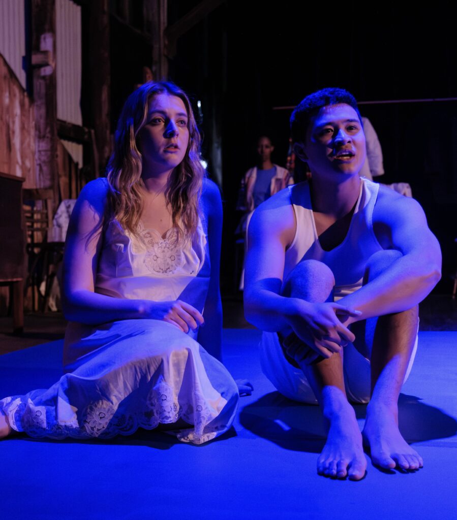 Actors Centre Australia presents Angels in America: Millennium Approaches
Written by Tony Kushner, directed by Troy Harrison, featuring members of the Graduating Company of 2025.
Angels in America: Millennium Approaches is the first part of Tony Kushner’s Pulitzer Prize-winning epic that explores politics, identity, and the AIDS crisis in 1980s America. Set in New York City, the play follows a diverse cast of characters—including a gay couple grappling with illness and separation, a closeted Mormon lawyer and his wife, an 'ex-ex' gay Black drag queen, infamous lawyer Roy Cohn and the ghost of Ethel Rosenberg—as their lives intersect in unexpected, magical, and heartbreaking ways.
Blending sharp wit, raw emotion, and supernatural visions, Angels in America is a bold and haunting meditation on love, faith, politics, religion and the end of the 20th century.
Cast: Seth Rafael Barrun, Jad Deeb, Victoria Fowler, Hannah King, Norah Masige, Katie Matthews, Dan Micallef, and Will Thomas.
Photo by Robert Catto, on Friday 16 May, 2025. Please credit & tag the photographer when images are used - @robertcatto on Instagram, Threads & Twitter, @robertcatto.com on BlueSky, @robertcattophotographer on Facebook.